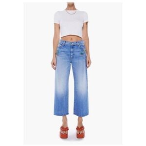 Mother Dodger Ankle Romaine Calm Embroidered Crop Jean Embroidered Fruit Size 29